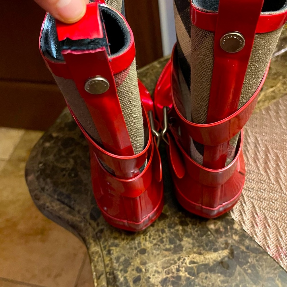 Burberry rain boots
